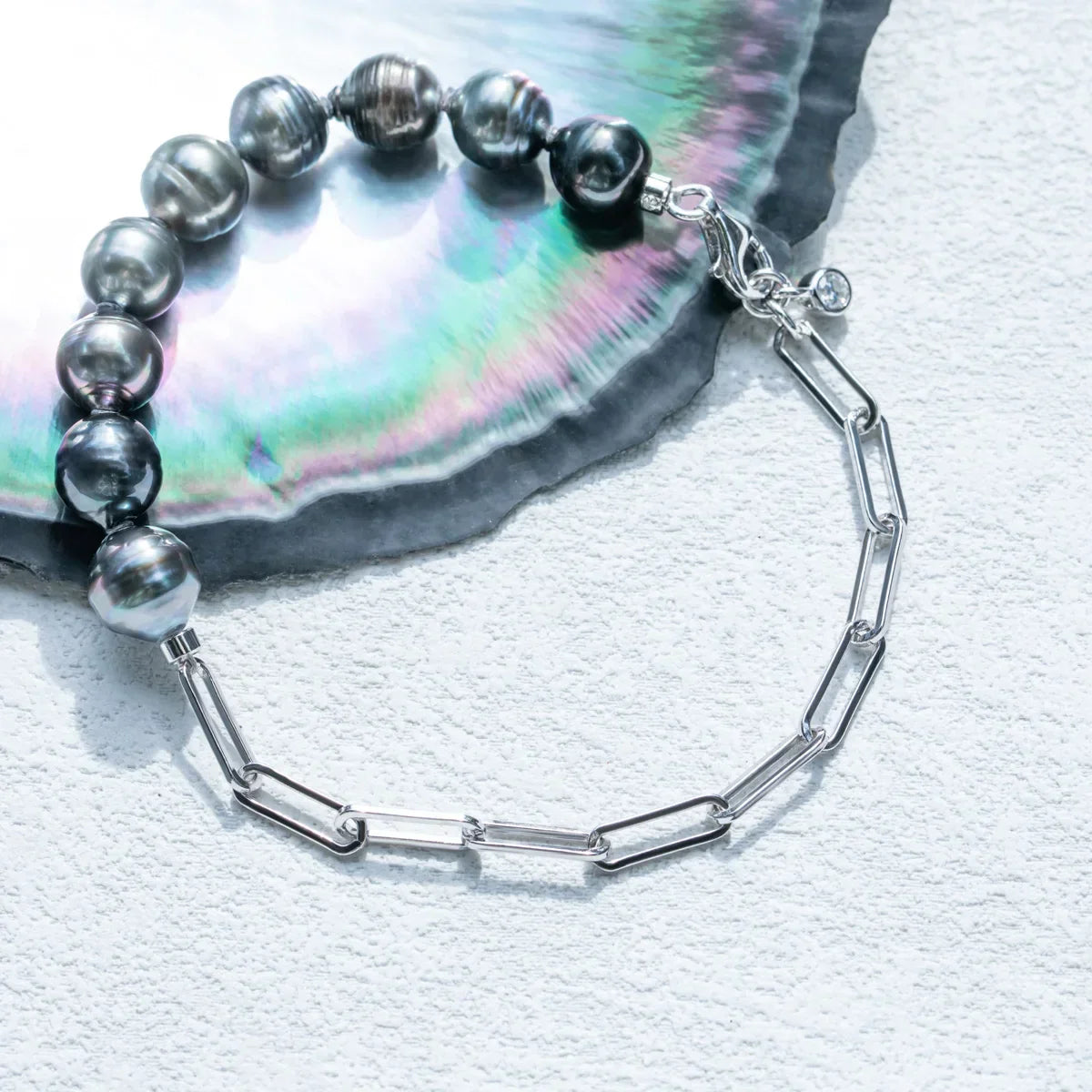 Bracelet en Perle de Tahiti – 8–9 mm Argent – Nacréa Tahiti