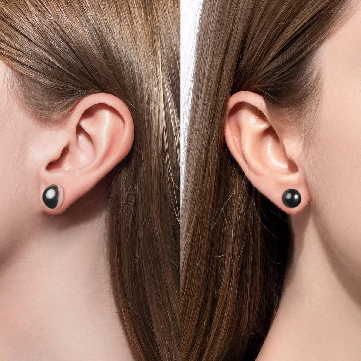 Boucles d'oreilles Perle de Tahiti – 9–10 mm Or Blanc 18K – Nacréa Tahiti