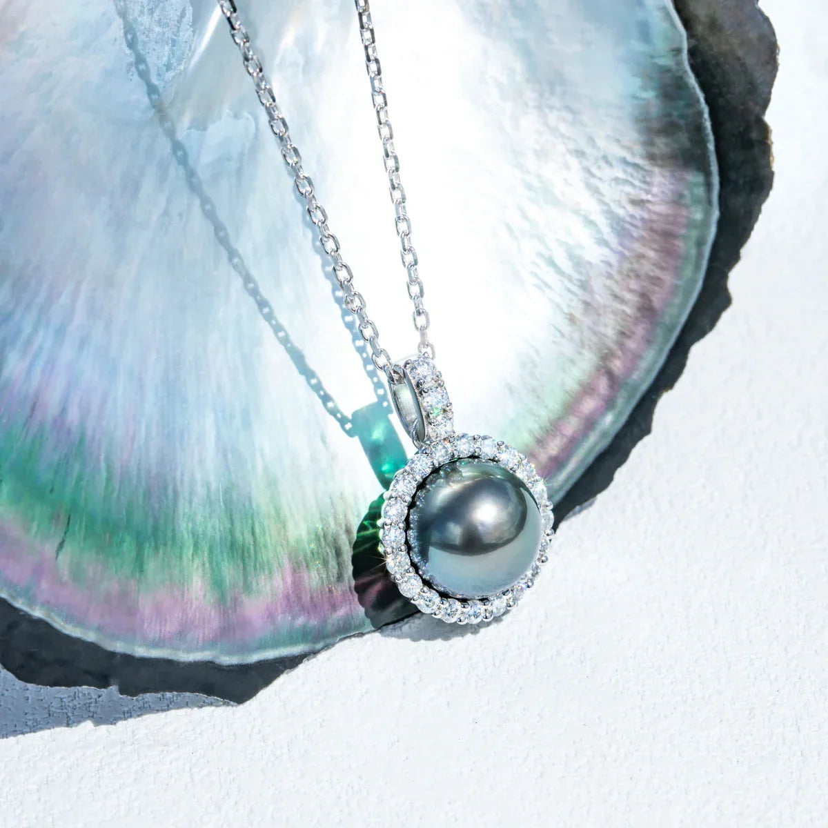 Perle Noire de Tahiti Pendentif – 12–13 mm Argent – Nacréa Tahiti