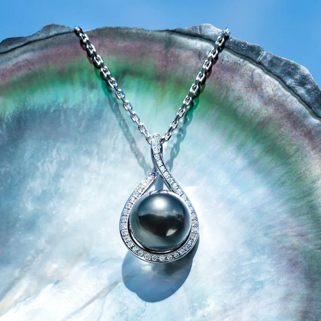 Collier avec Une Perle de Tahiti – 11–12 mm Argent – Nacréa Tahiti