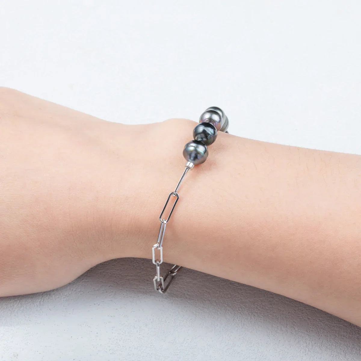Bracelet en Perle de Tahiti – 8–9 mm Argent – Nacréa Tahiti