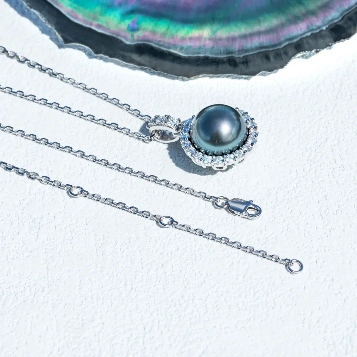 Perle Noire de Tahiti Pendentif – 12–13 mm Argent – Nacréa Tahiti