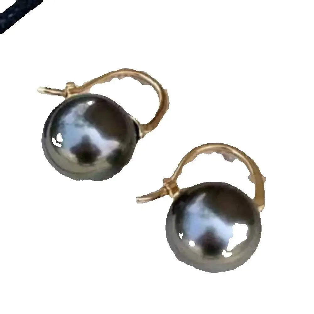 Boucles d'Oreilles Perle de Tahiti 16 mm – Or 18K