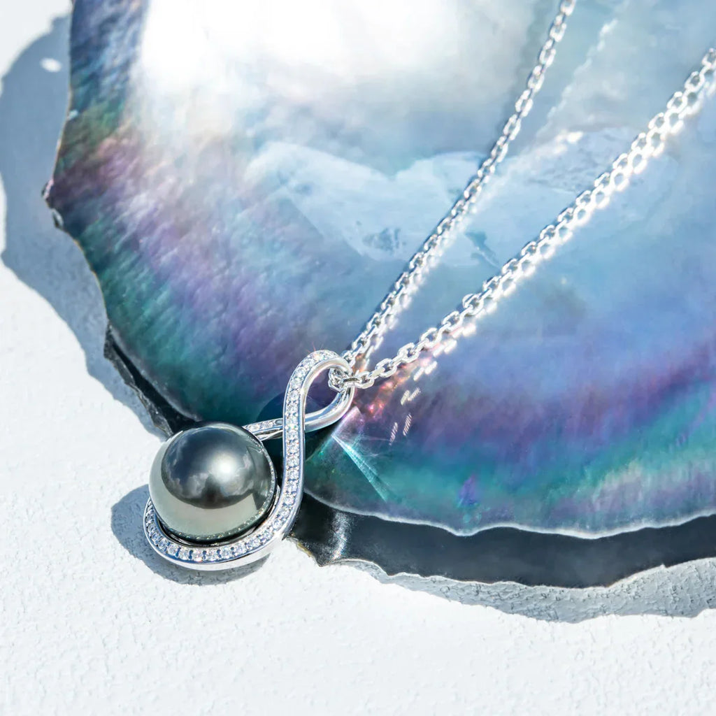 Collier avec Une Perle de Tahiti – 11–12 mm Argent – Nacréa Tahiti