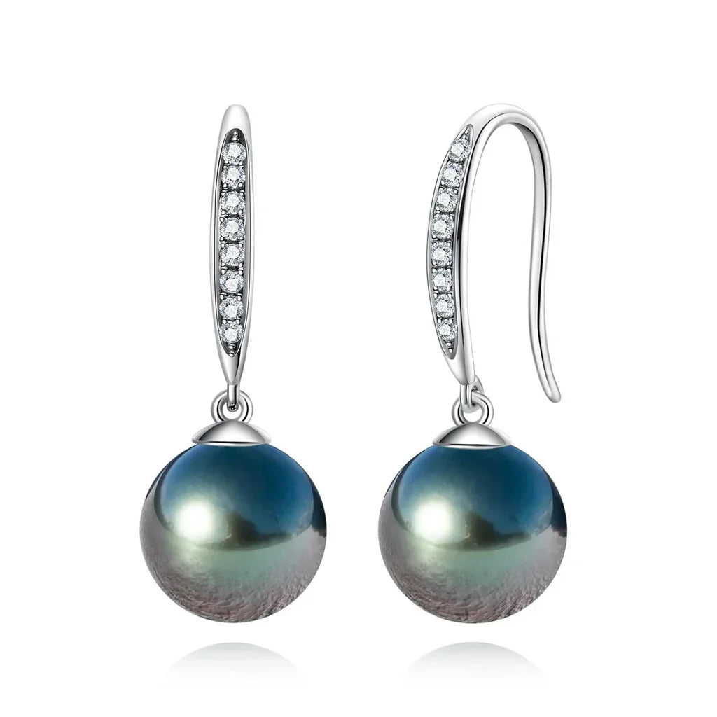 Perles de Tahiti Noires – 8–9 mm Or Blanc 10K – Nacréa Tahiti