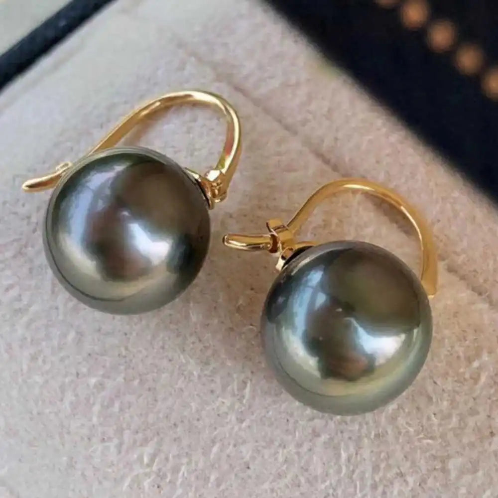 Boucles d'Oreilles Perle de Tahiti 16 mm – Or 18K