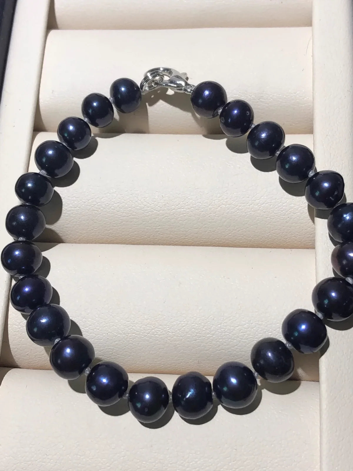 Bracelet Perle de Tahiti Noire AAA 9-10 mm – Argent 925
