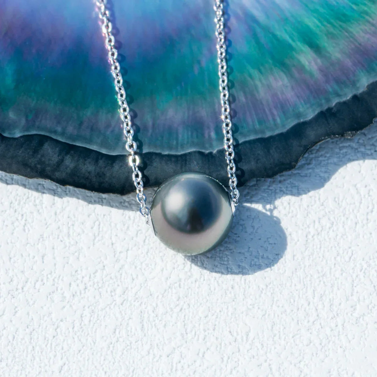 Ras de Cou Perle de Tahiti – 9–13 mm Argent – Nacréa Tahiti