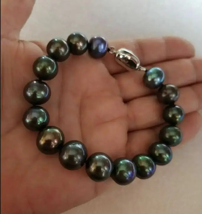 Bracelet Perle de Tahiti Noire AAAA 10-11 mm – Argent 925