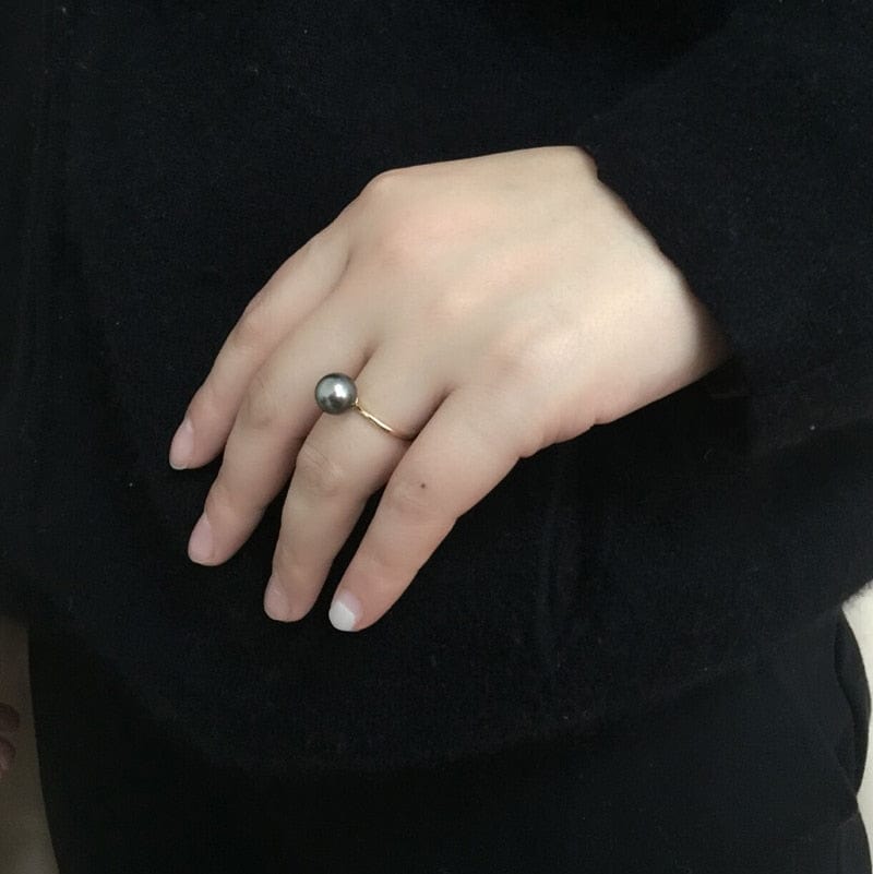 Bague Perles de Tahiti – 9–10 mm Or 18K – Nacréa Tahiti