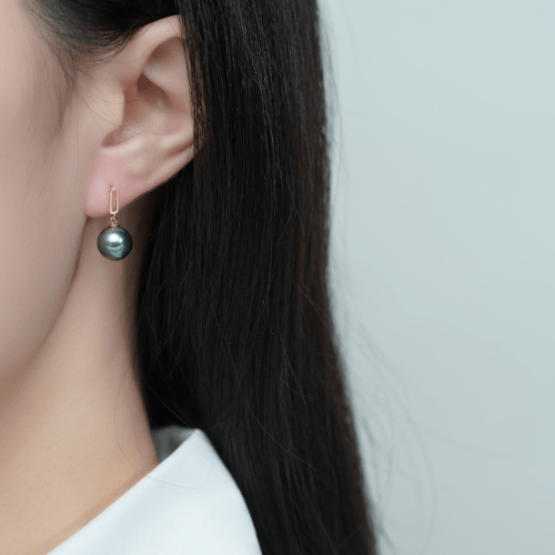 Perle de Tahiti Boucles D'Oreille – 8–9 mm Or 18K – Nacréa Tahiti