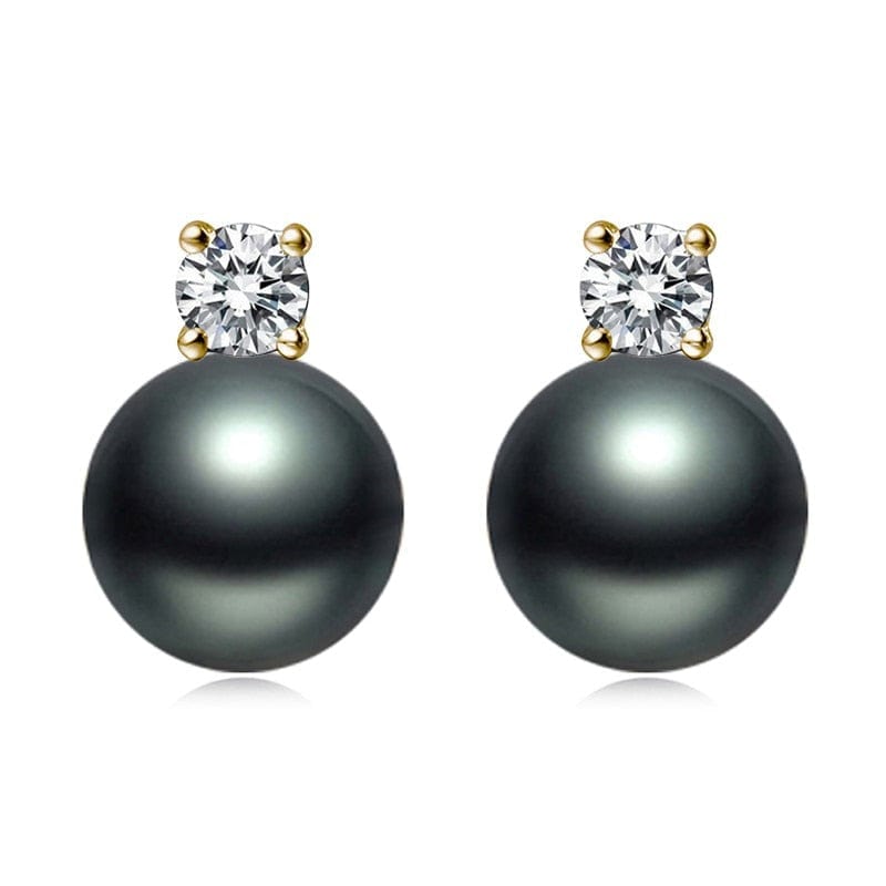 Boucles d'oreilles Perle de Tahiti – 8–9 mm Or 18K – Nacréa Tahiti