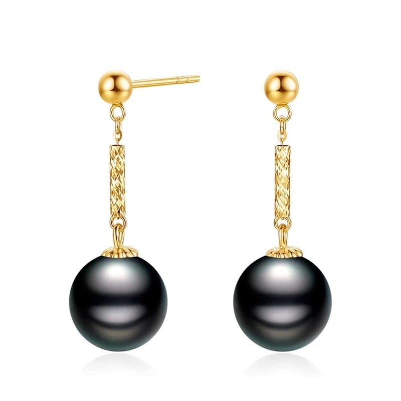 Boucles d'oreilles Perle de Tahiti – Or 18K – Nacréa Tahiti