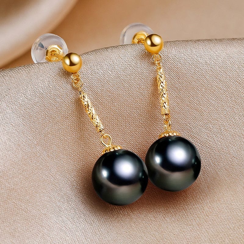 Boucles d'oreilles Perle de Tahiti – Or 18K – Nacréa Tahiti
