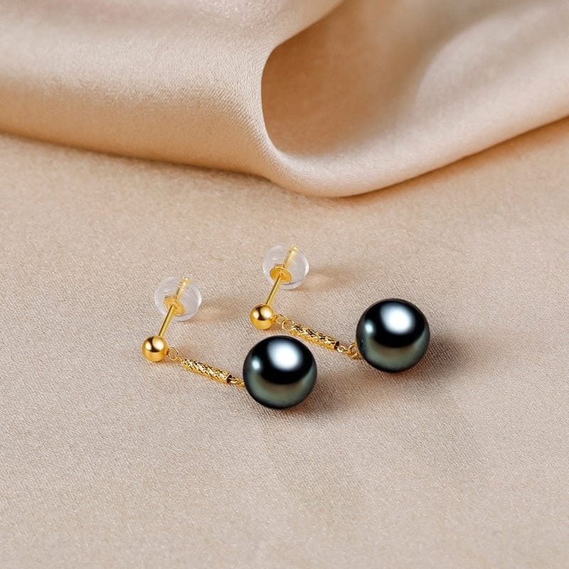 Boucles d'oreilles Perle de Tahiti – Or 18K – Nacréa Tahiti