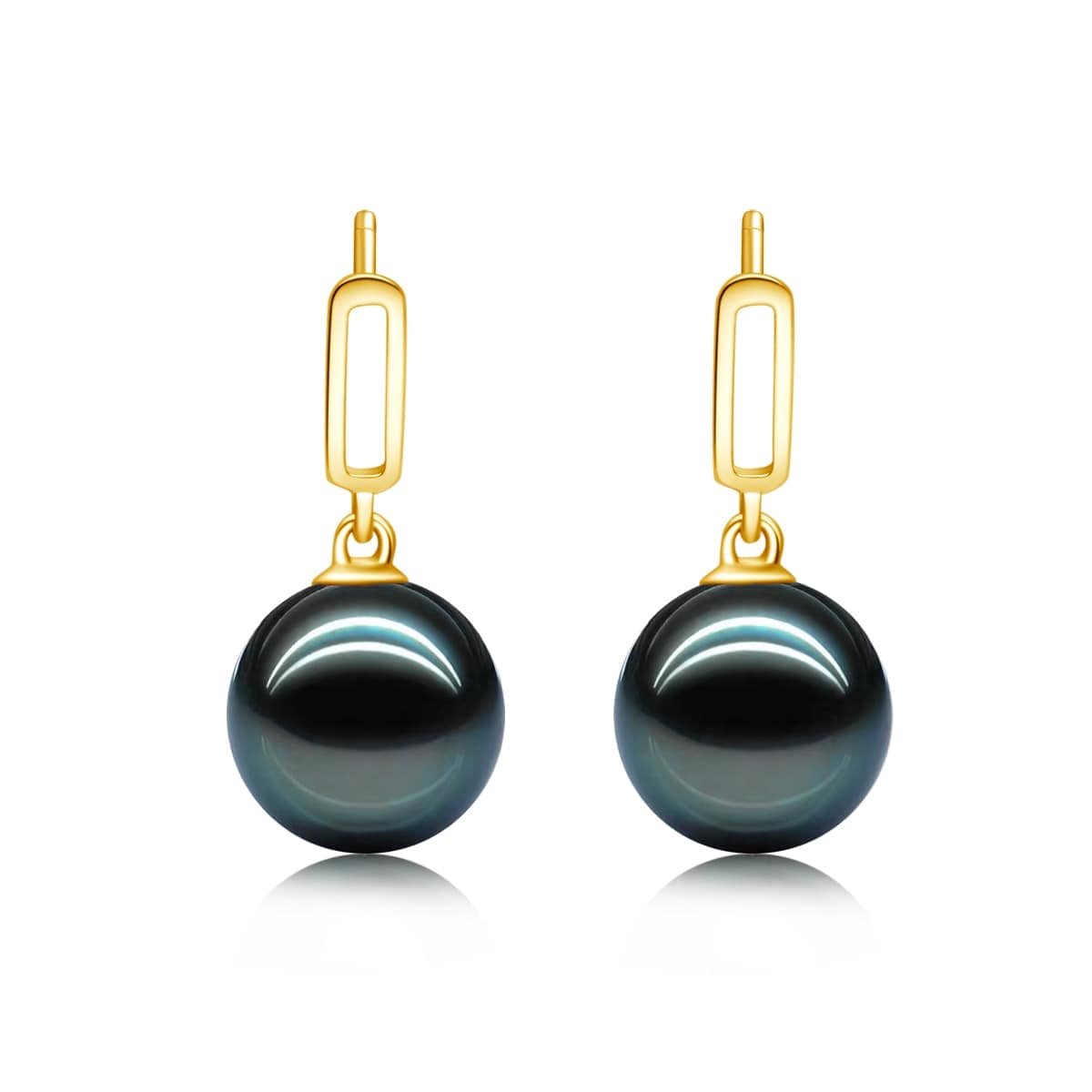 Perle de Tahiti Boucles D'Oreille – 8–9 mm Or 18K – Nacréa Tahiti